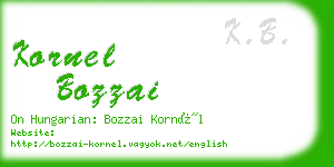 kornel bozzai business card